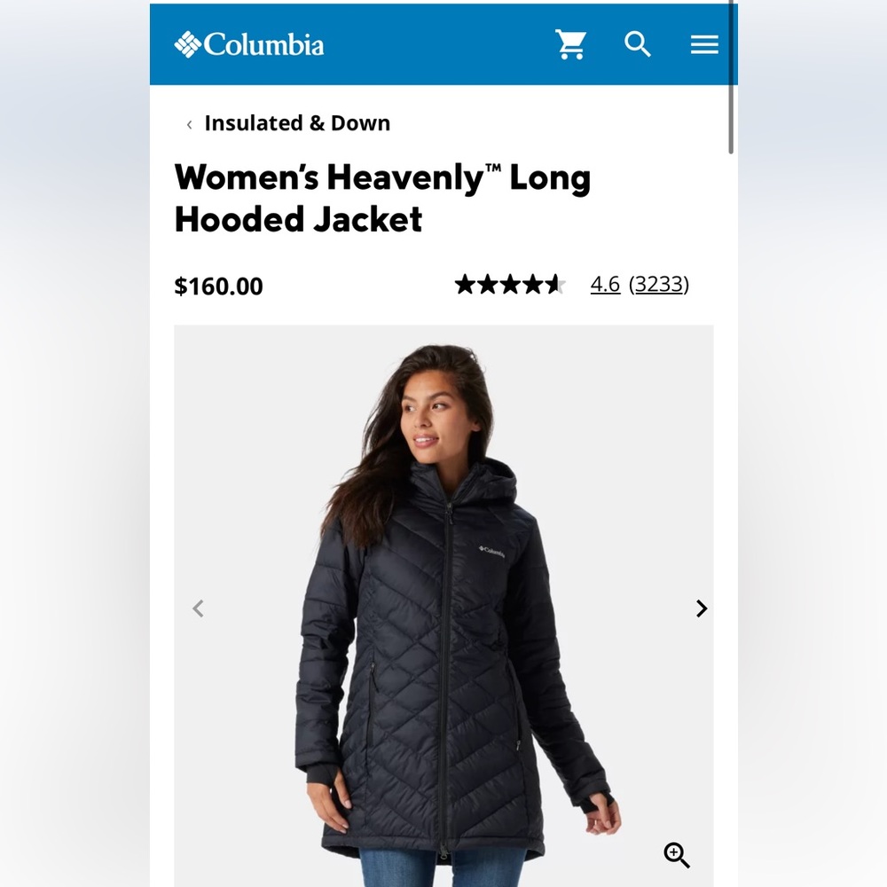 Women’s Columbia Heavenly long hooded jacket